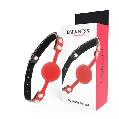 Darkness Bondage - Red Silicone Naughty Play Gag