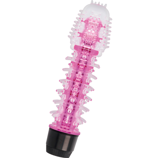 Glossy - Axel Vibrator Pink, Strong Vibrations, Made of TPE Platinum, 14cm, Works with 2 AAA Batteries