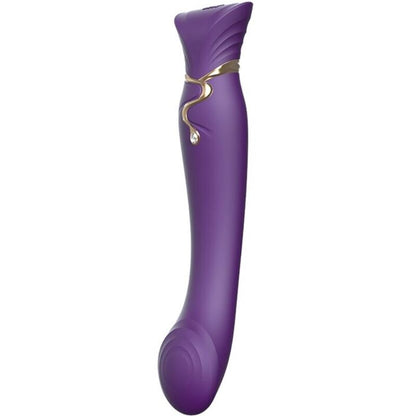 Zalo - Regina G-Spot Pulse Wave Luxury Vibrator with Gold and Swarovski Details, Purple