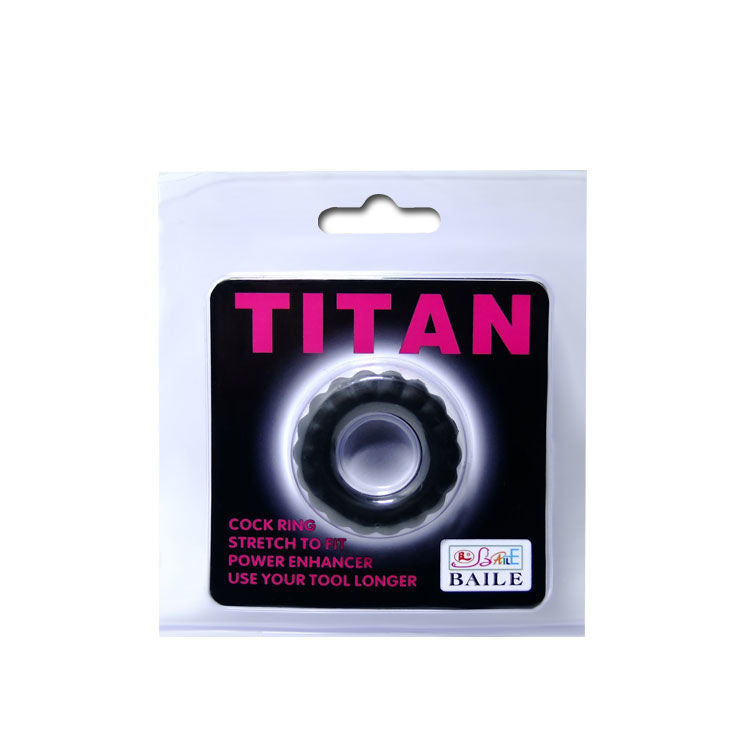 Baile For Him- Titan Cockring Negru 2Cm