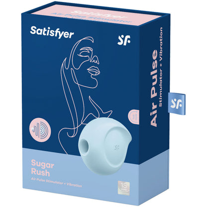 Satisfyer Air Pulse- Sugar Rush Air Pulse Stimulator Și Vibrator Albastru