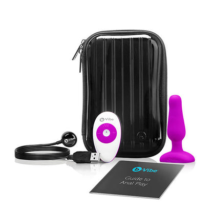 B-Vibe - Novice Anal Plug with Remote Control, Vibration and Anal Play, Premium Silicone, Water Resistant