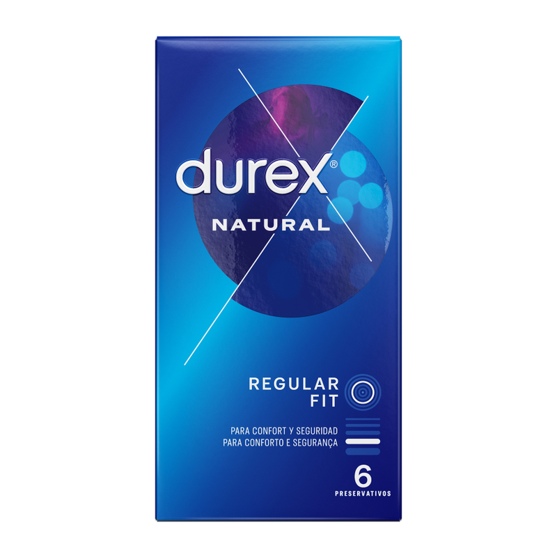 Durex Condoms - Condoms Natural Classic 6 Units, Anatomical Shape, Natural Latex, Electronic Verification, Zeus Flavor