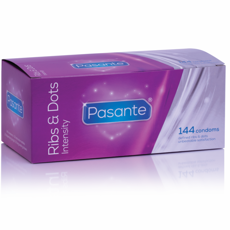 Pasante - Dots and Stretch Marks Condoms with Intensity, 144 Units