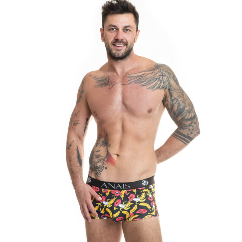 Anais Men Boxer &amp; Brief - Black Banana Boxers S, M, L, XL, 2XL, 3XL, Material 80% Polyamide and 20% Elastane, Made in Europe