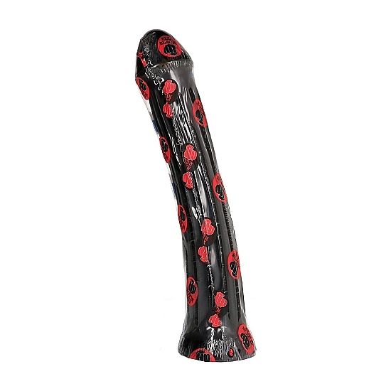 All Black - Candle-Resistant Dildo Anal Plug, PVC Material, Dimensions 31 x 6 cm, Grooved Texture, Durable and Pleasant