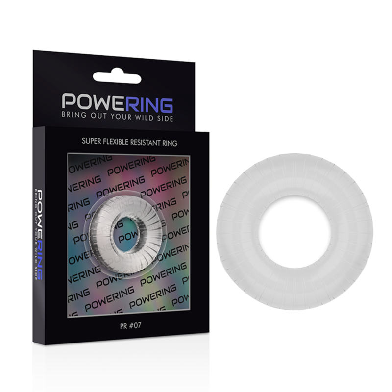 Powering- Inel Pentru Penis Super Flexibil Și Rezistent 4,5 Cm Pr07 Transparent