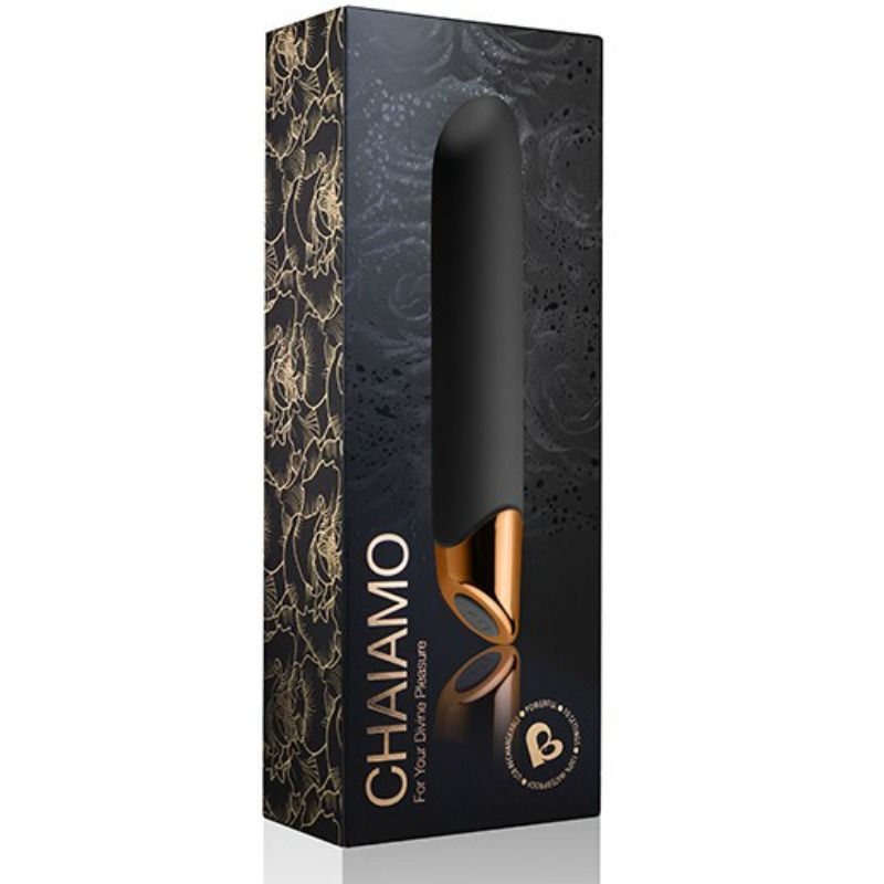 Rocks-Off - Chaiamo Vibrator Black, Sensory Silicone, 10 Levels of Vibration and Pulsation, Fully Waterproof