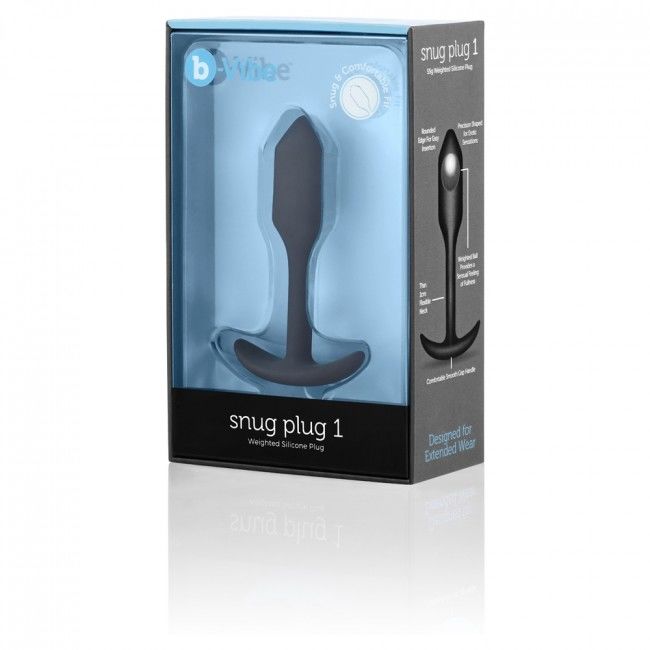 B-Vibe - Snug Anal Plug with Weight and Black Silicone - 2 x 9.4 cm