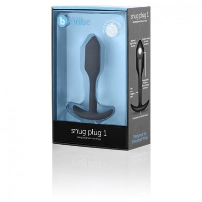 B-Vibe - Snug Anal Plug with Weight and Black Silicone - 2 x 9.4 cm