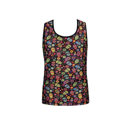 Anais Men Accesories - Mexico Top L Blouse, Soft Modal with Skull and Flower Print, Classic Style, Various Sizes Available