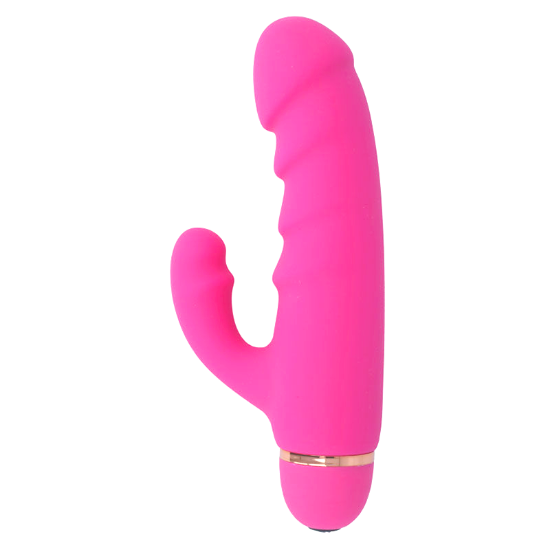 Intense Fun - Crass Vibrator with 20 Speeds, Soft Silicone, Waterproof, 4.1cm x 17.5cm, Pink