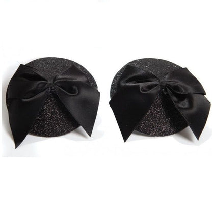 Bijoux Burlesque Pasties - Nipple Covers with Bow, Reusable