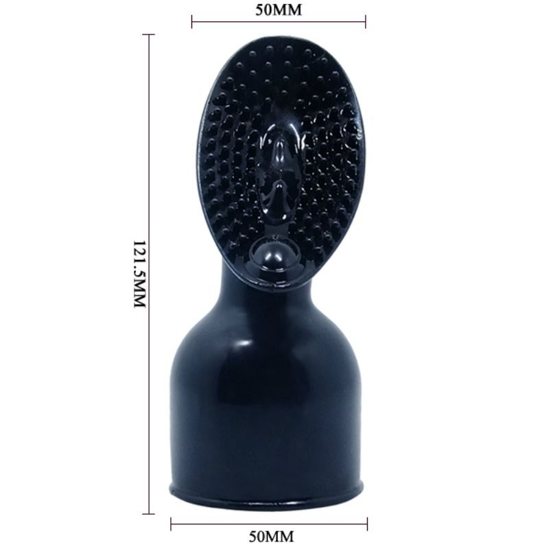 Baile Powerhead - Massage Head With Interchangeable Wand For Clitoris Stimulation, High Quality TPR Material, Color Black