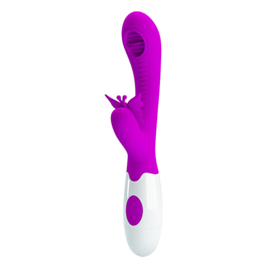 Pretty Love Smart - Moth Licking Clitoris Stimulation Vibrator - Purple