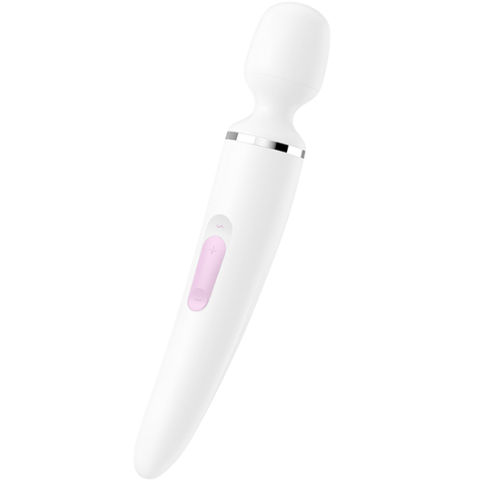 Satisfyer Wand Wand-Er-Er Wand Vibrator for Women White, Magic Vibrator with Multiple Vibration Modes and Body Massage Function, Waterproof