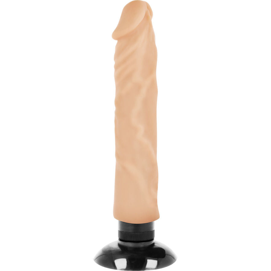 Basecock - Realistic 2-in-1 Flesh Vibrator, 20 cm