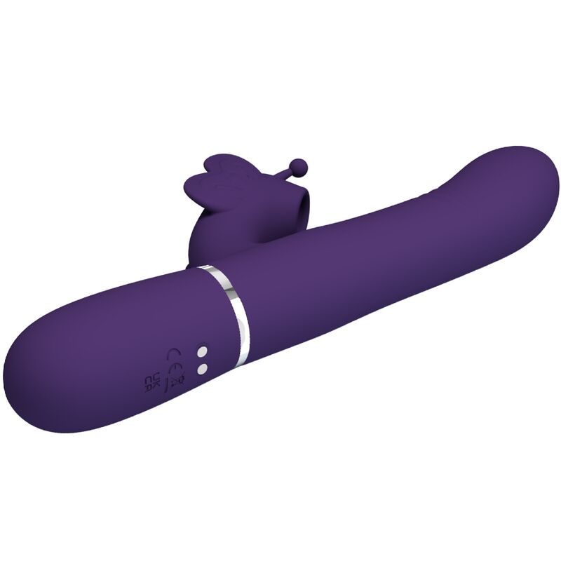 Pretty Love Flirtation- Multifuncțional Iepure Vibrator 4 În 1 Fluture Violet