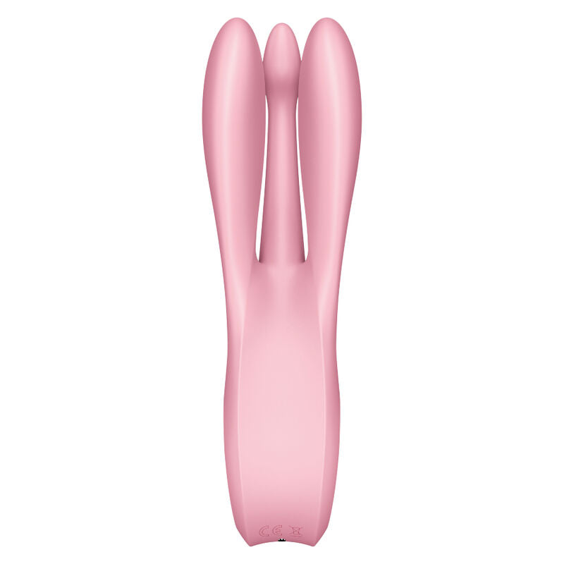 Satisfyer Vibrator - Threesome 1 Pink, Vibrator with 3 Powerful Motors, Clitoral Stimulation, Water Resistant, Soft Silicone, 15 Year Warranty