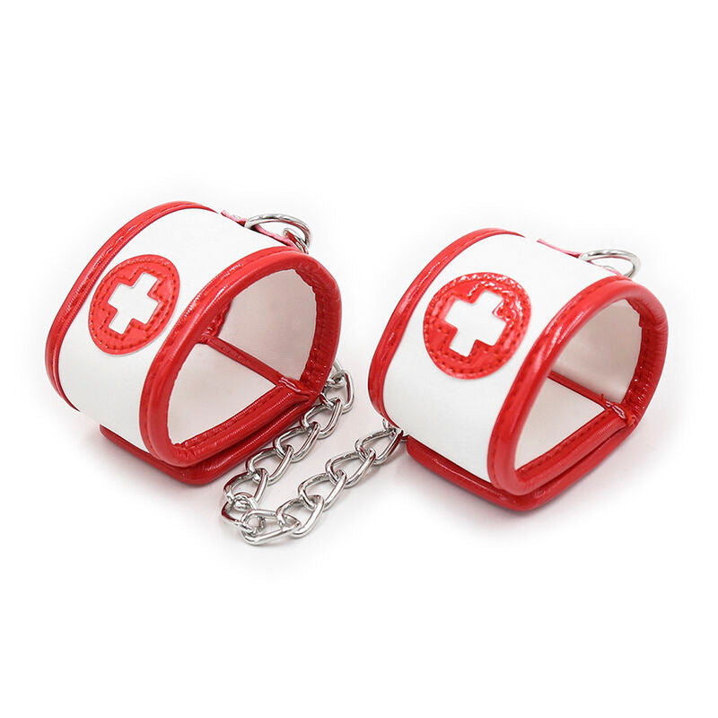 Ohmama Fetish - Nurse 3 Piece Mini Set: Wrist Cuffs, Ankle Cuffs and Mask