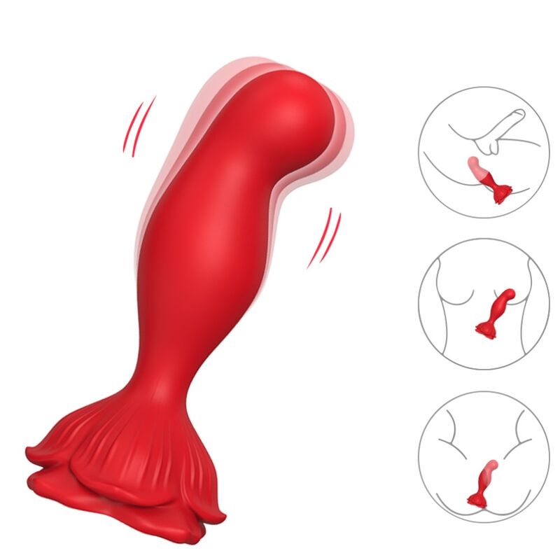 Armony Anal- Vibrator Roz Și Plug Anal Cu Telecomandă Roșu