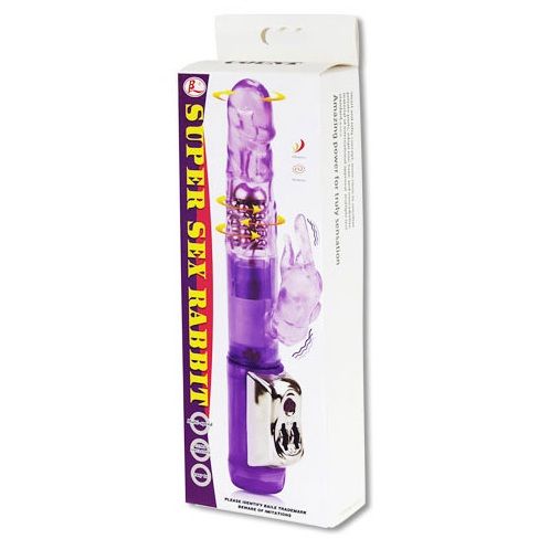 Baile Rotations - Ly - Baile US Super Sex Rabbit, Double Rotation and Vibration Rabbit Vibrator, 23 cm long x 3.5 cm wide, Silicone and TPE Material, Submersible 