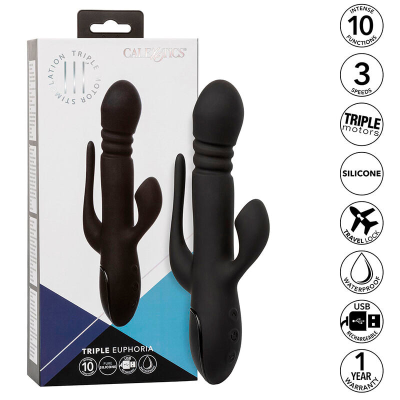 Calexotics- Vibrator Triplu Euphoria Negru