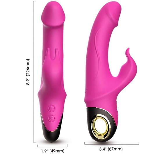 Armony Vibrators- Meteror Vibrator Dildo Iepure Rotator Fuchsia