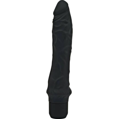 Get Real - Classic Big Black Vibrator, 100% Silicone, 7 Vibration Functions, Generous Size, Water Resistant, Runs on 2 AA Batteries