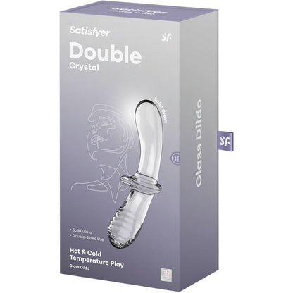 Satisfyer Crystal- Dildo Dublu De Cristal Transparent