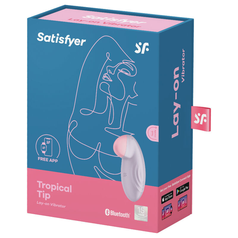 Satisfyer Layons - Tropical Tip Vibrator, 12 Vibration Programs, Body Friendly Silicone, Lilac