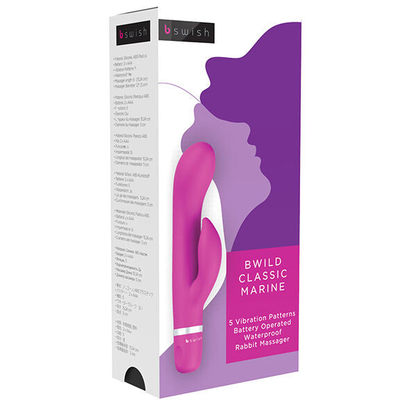 B Swish-  Bwild Classic Marine Rabbit Vibrator Clasic Cerise