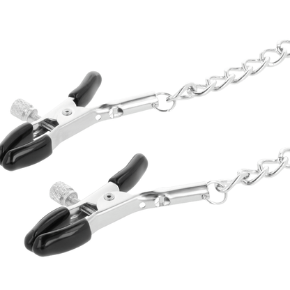 Darkness Sensations Unisex Adjustable Metal Nipple Clamps Stainless Steel Stimulator Accessory