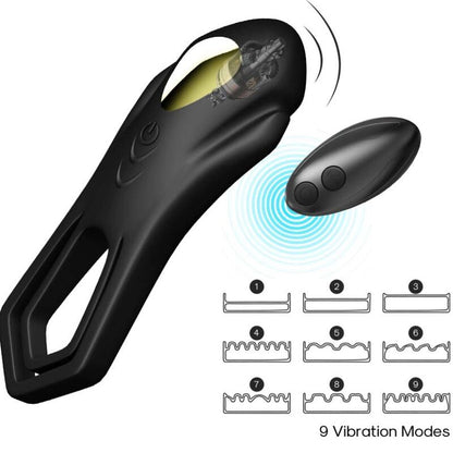 Armony For Him- Roadster Vibrator Inel Dublu Telecomanda Negru