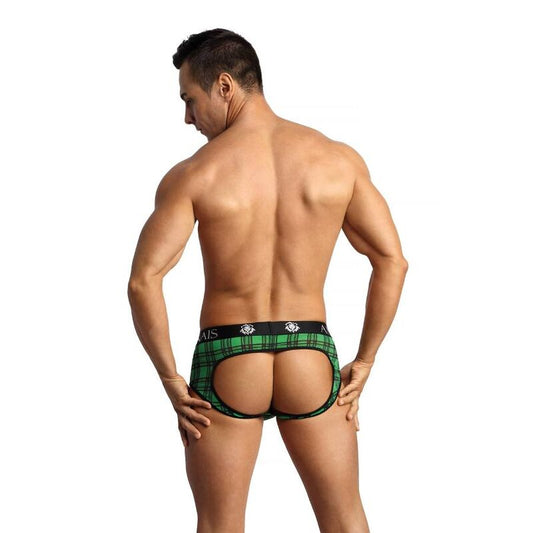 Anais Men - Magic Jock Bikini XL - Sexy Briefs in Green and Black Plaid with Elastic Waist