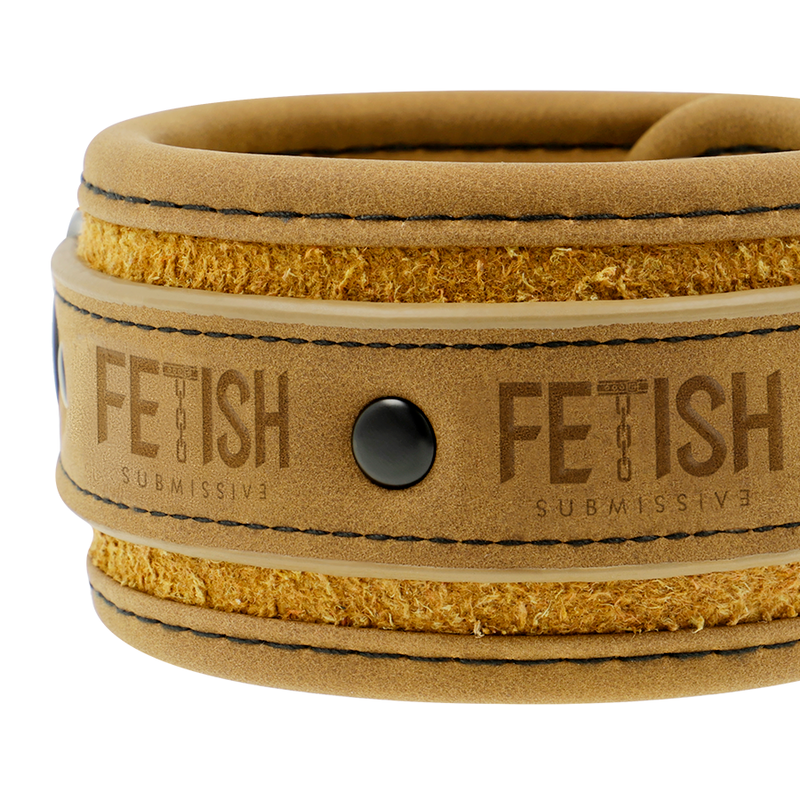 Fetish Submissive Origin - Vegan Leather Ankle Cuffs with Neoprene Lining and Nickel Free Metal