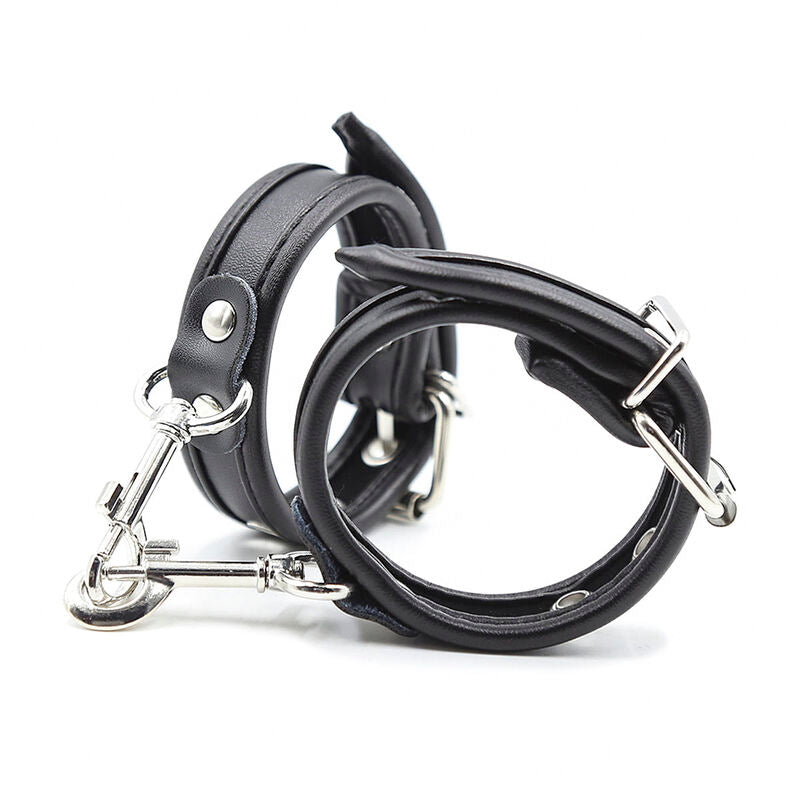 Ohmama Fetish - Adjustable Leather Strap Wrist Bondage One Size