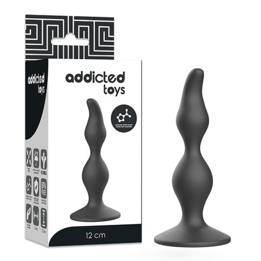 Addicted Toys- Dop Anal Pentru Sex Anal 12Cm Negru