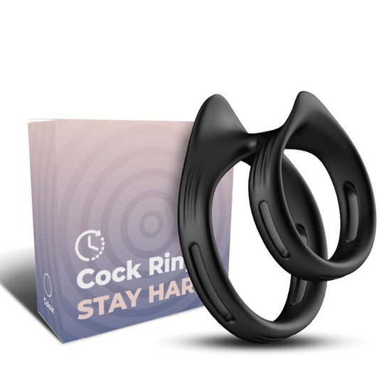 Armony For Him- Dualring Inel Elastic Dublu Negru