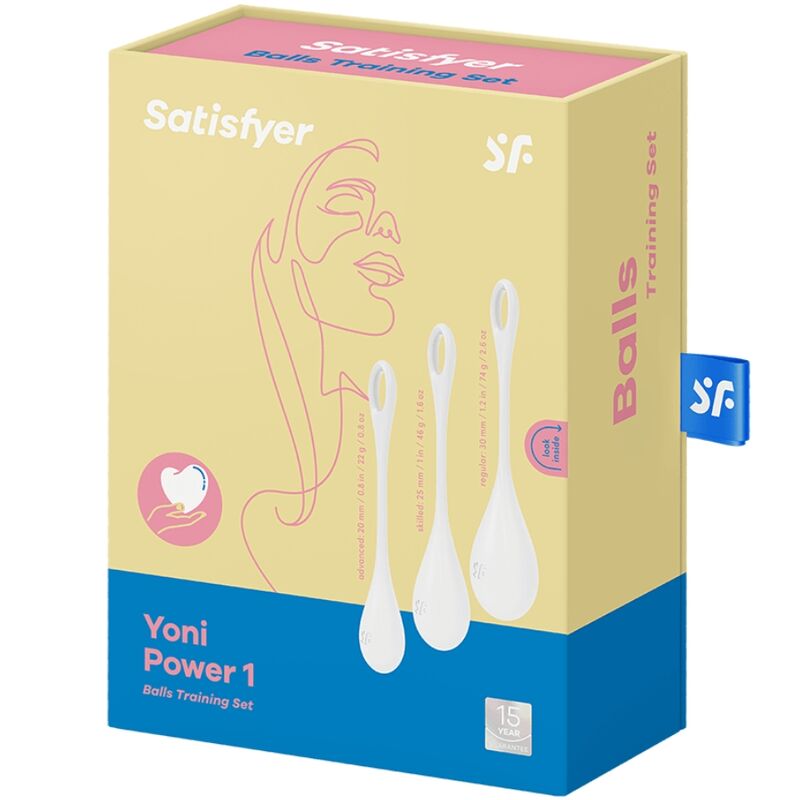 Satisfyer Balls- Yoni Power 1 Set De Antrenament Alb