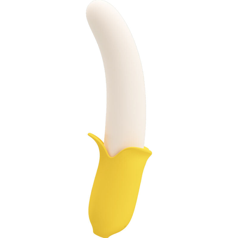 Pretty Love - Banana Geek Super Power 7 Vibration Settings and 3 Push Settings, Silicone, USB Rechargeable, Color: Yellow