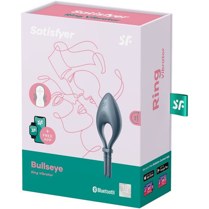 Satisfyer Connect- Bullseye Inel Vibrator App Grey