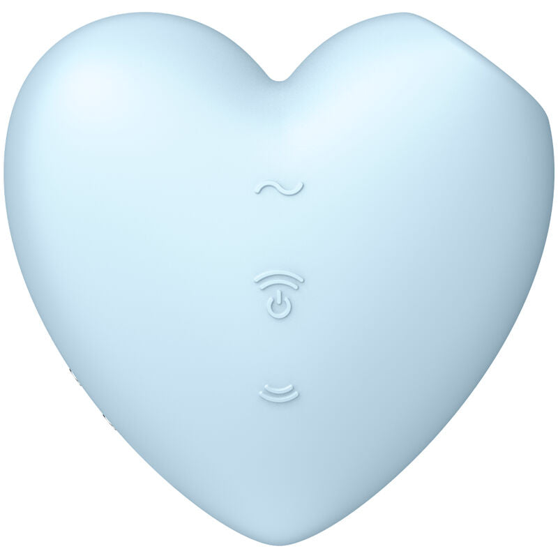 Satisfyer Cutie Heart - Air Pulse and Vibration Stimulator, Soft Silicone, Water Resistant, Blue