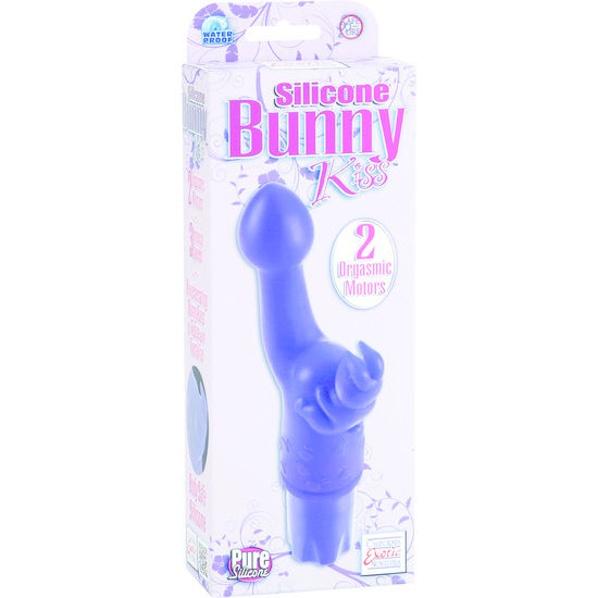 California Exotics - Water Resistant Silicone Kiss Bunny with 3 Vibration Speeds, Insertable Dimensions 6.5cm x 3cm