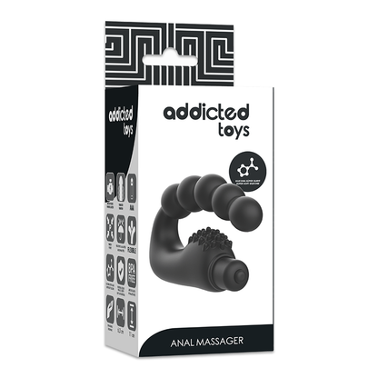 Addicted Toys Vibrating Prostate Anal Massager Toy - Soft Silicone, Size 11 x 6.3cm, Waterproof