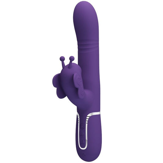 Pretty Love Flirtation- Multifuncțional Iepure Vibrator 4 În 1 Fluture Violet