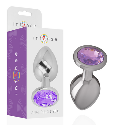 Intense Anal Toys - Metal Butt Plug With Diamond Jewel, Size S