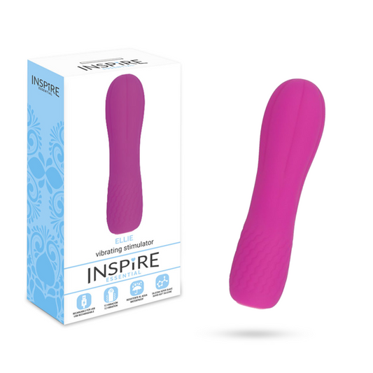 Essential Inspiration - Ellie Purple, Flexible Rechargeable Vibrator, 12 Vibration Functions, Water Resistant, Hypoallergenic Silicone, Vibration Pattern Memory