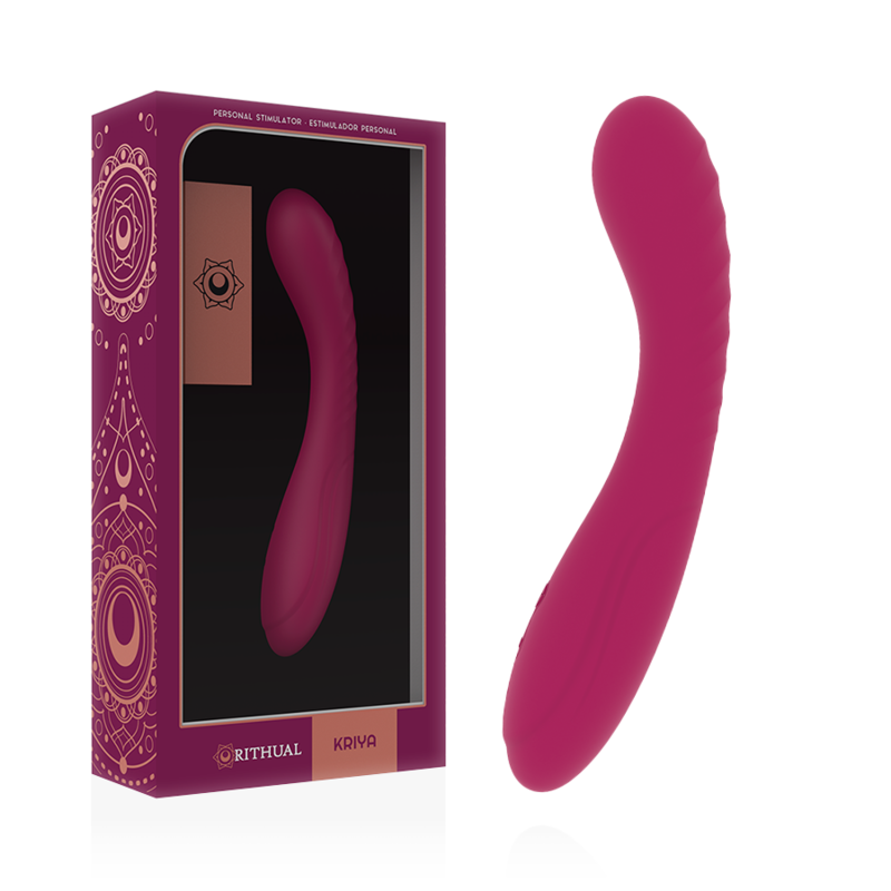 Rithual - Kriya G-Spot Stimulator Orquidea Rechargeable, Waterproof G-Spot and Clitoris Vibrator, 10 Vibration Modes, Dimensions: 36mm x 197mm