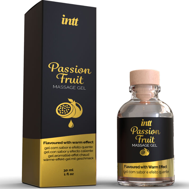 Intt Massage & Oral Sex-  Gel De Masaj Cu Aromă De Fructul Pasiunii Cu Efect Termic